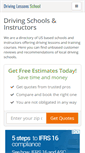 Mobile Screenshot of drivinglessonsschool.com
